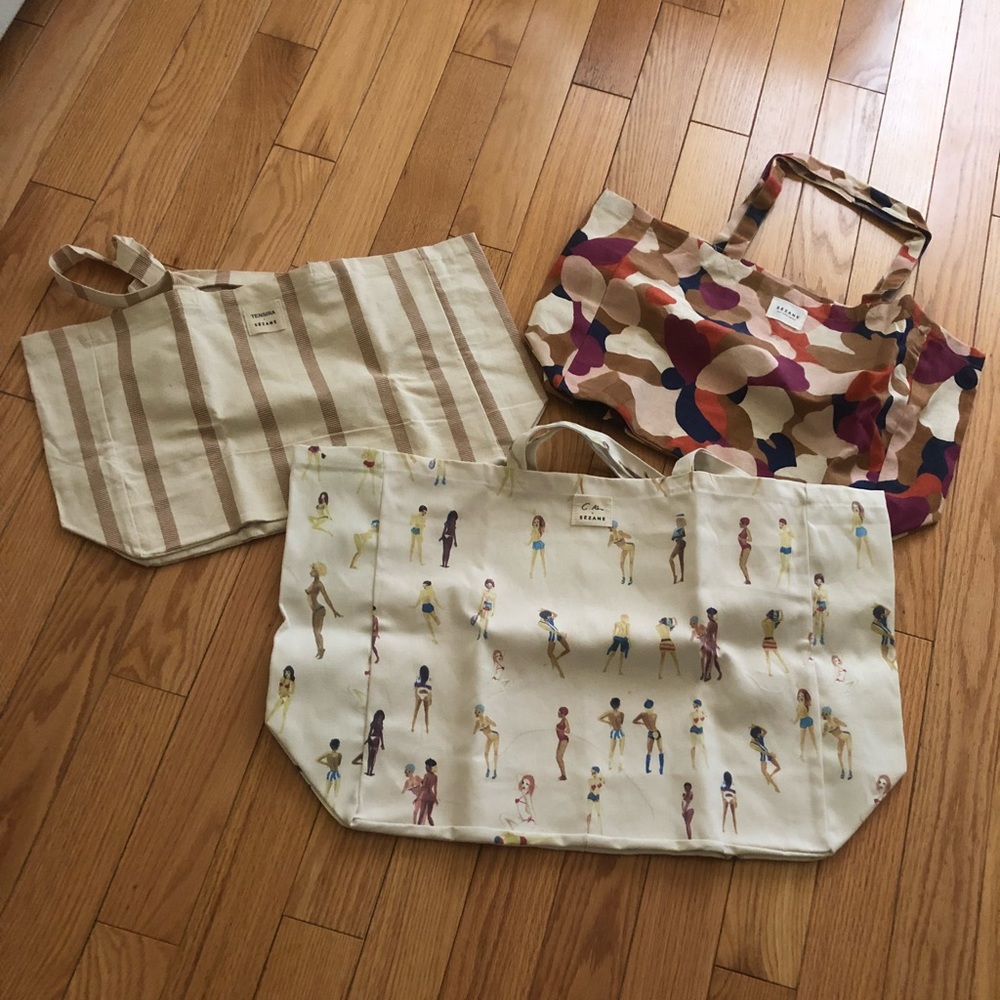 3 Sézane tote bags